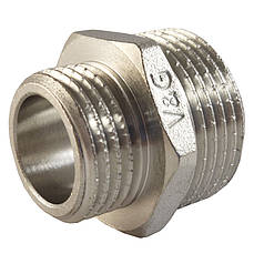 Ніпель редукційний 3/4" x 1/2" ЗЗ V&G латунний різьбовий фітинг для водопровідних труб