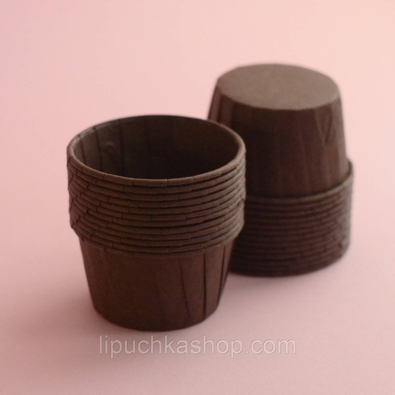 Форма паперова з бортиком посилена №212 коричнева, 24 шт, фото 1