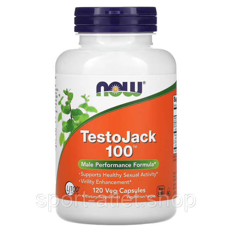 Стимулятор тестостерону NOW Testo Jack 100, 120 вегакапсул