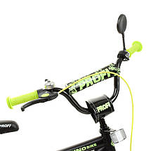 Велосипед дитячий PROF1 Dino Y1871-1 18 дюймів Чорно-салатовий, фото 3