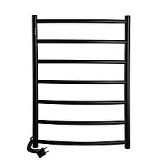 Рушникосушарка UNIO LD EL 700-500-7 BLK Драбинка Дуга електро чорна