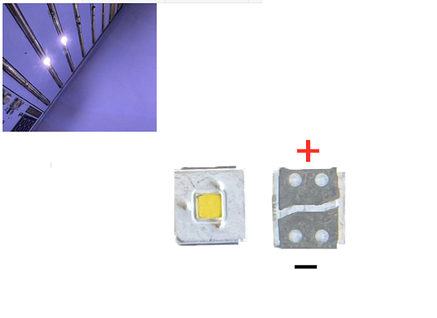 LED Світлодіод підсвічування матриці lumens 3535 3V 700mA 2.4W, фото 1