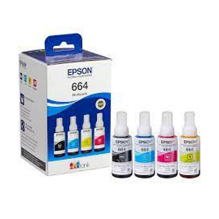 Набір оригінальних чорнил Epson 664 EcoTank 4-colour Multipack (C13T66464A), фото 1