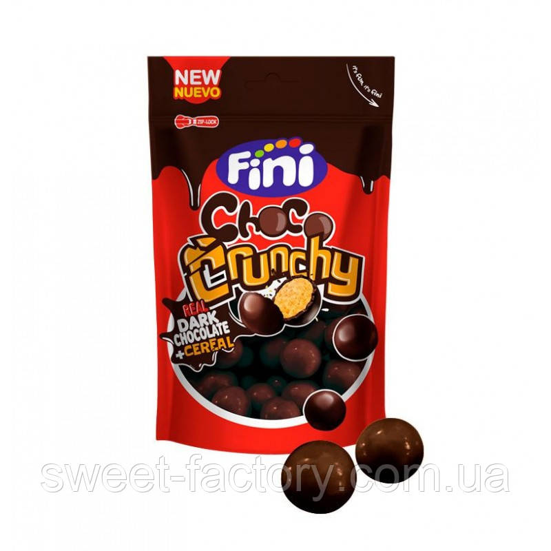 Хрусткі кульки в чорному шоколаді Fini Choco Crunchy Dark 115g