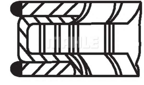 Комплект поршніх кілець MAHLE ORIGINAL OPEL MERIVA 1.6)