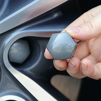 Ковпачки на колісні болти 17 мм сірі, Захисні накладки кришки болтів для литих дисків, фото 3