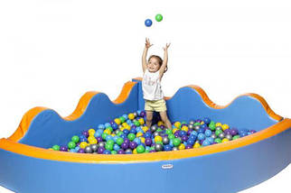 Сухий басейн без кульок кутовий дитячий ігровий манеж для дітей м'який KIDIGO "Небо 2" (2,0 х 2,0 x 0,6 м.), фото 4