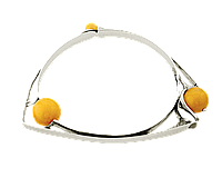 Браслет из янтаря и серебра 538я