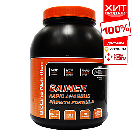 Гейнер високовуглеводний 3 кг Bioline Nutrition Банан, Пластикова банка