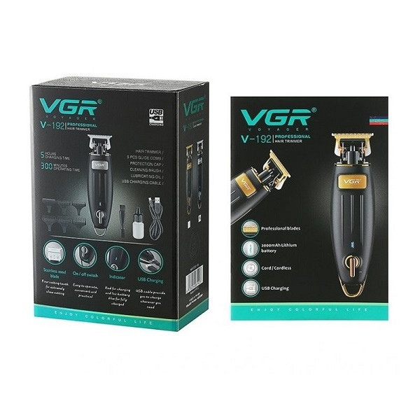 Машинка для стрижки волос VGR V-192 беспроводная + триммер мужской - фото 6 - id-p1665412926