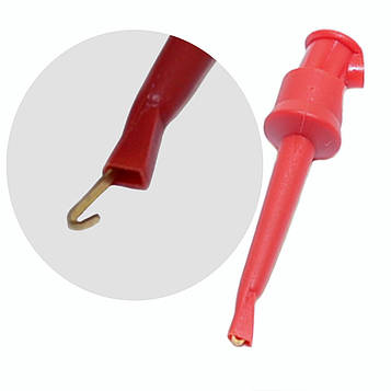 Щуп-затискач типу гачок 55мм, червоний 12-2983
