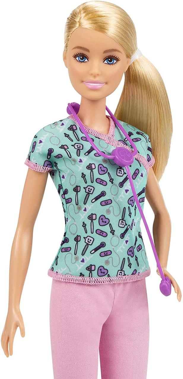 Лялька Барбі Блондинка Дитячий доктор Медсестра Barbie Baby Doctor