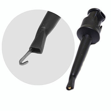 Щуп-затискач типу гачок 55мм, чорний 12-2983