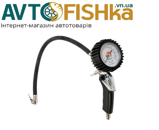 Пистолет подкачки с манометром (блистер) 8 атм, шланг 440 мм, штуцер 1/ ...