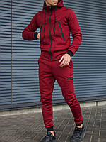 Спортивний костюм теплий чоловічий бордовий ЛУК ЛЮКС якості