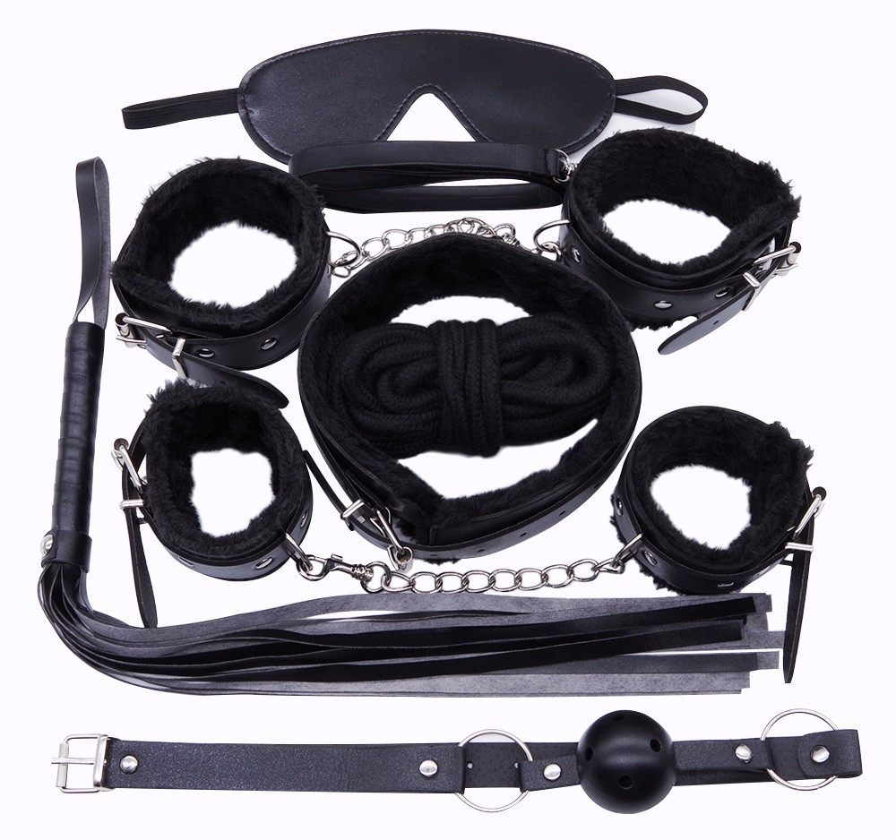 Набір чорний Садо-мазо фетиш БДСМ набір іграшки BDSM Садо мазо набори гри БДСМ аксесуари Батіг, мотузка 5