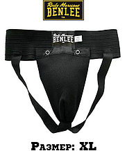 Захист паху для боксу бандаж захисний мушля Benlee ATHLETIC, PU, розмір XL, чорний