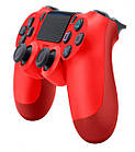 Бездротовий ігровий контролер Джойстик геймпад PS4 DualShock wireless controller пс4 PC Червоний, фото 3