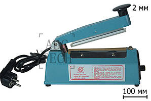 Настільний зварювач пакетів FS-100 IRON Ручний імпульсний зварювач 10см Металевий надійний корпус ABC Tech