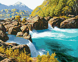 Алмазна картина розмальовування "Горна ріка", 40x50sм