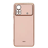 Чехол 6D Plating для Xiaomi Poco X4 Pro 5G Pink