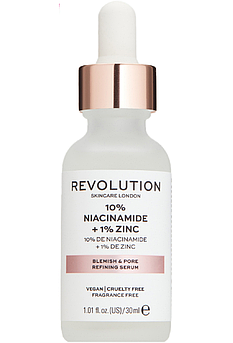 Сироватка для жирної шкіри з ніацинамідом і цинком Revolution Skincare 10% Niacinamide + 1% Zinc 30 мл