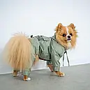 Комбінезон - дощовик 42 см (об'єм до 60см) Кишеня оливка розм 8 для собак M, фото 4