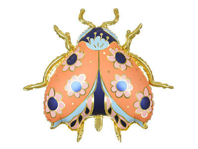 PD Фольговані кулі фігури. Сонечко. Ladybug foil balloon 87 x 75 cm в уп