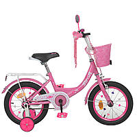 Велосипед двухколесный PROF1 14Д Y1411-1 розовый Princess