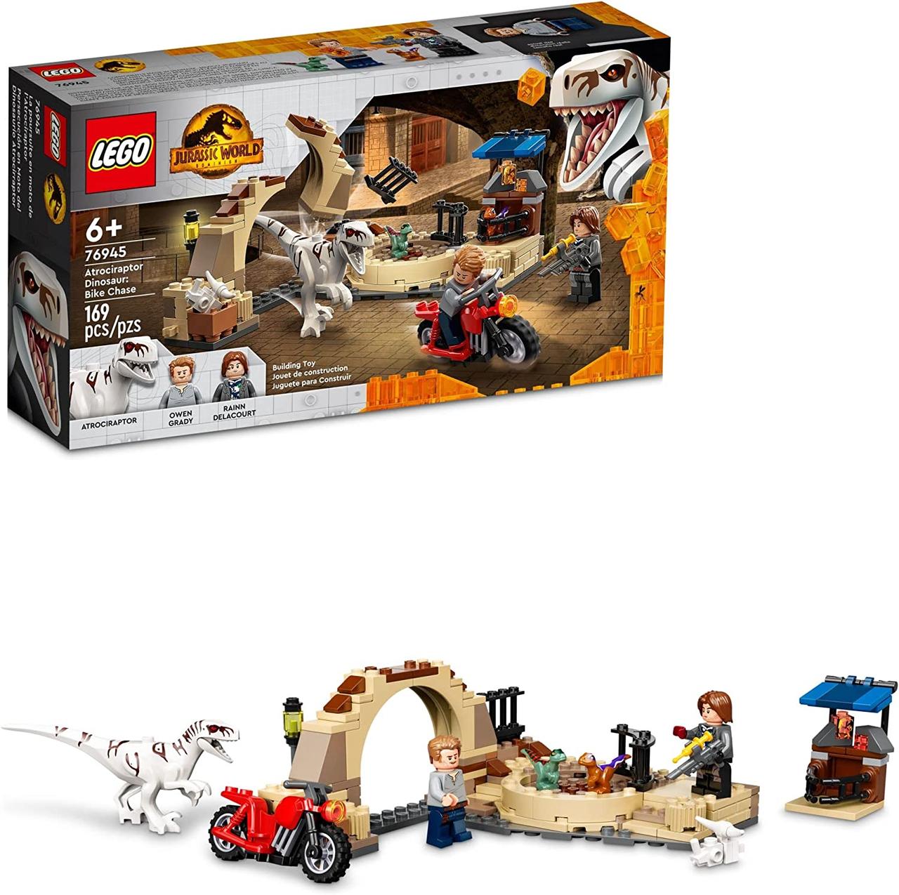 Лего Парк Юрського періоду Атроцираптор – погоня на мотоциклі Lego Jurassic World 76945