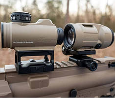 Коліматор з магніфером COMBO Kit Sig Optics ROMEO-MSR 2 MOA RED DOT FDE, JULIET3-MICRO 3X22MM
