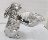 Сувенір "Донат для зайчика" із металу в сріблястому кольорі, фото 5