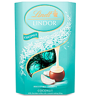 Шоколадні цукерки Lindt Lindor Cornet Coconut з кокосом, 200 г.