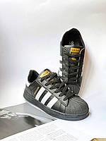 Кросівки чорні Adidas Superstar Total Black унісекс