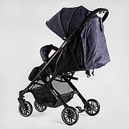 Коляска прогулена JOY Fabiana 58903, рама сталева, футкавер, підстаканик, телескопічна ручка, фото 6