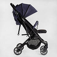 Коляска прогулена JOY Fabiana 58903, рама сталева, футкавер, підстаканик, телескопічна ручка, фото 3