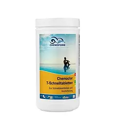 Таблетки хлору для басейну Chemoform Хлор Шок 1 кг (таблетки 20 г). Хімія для басейну