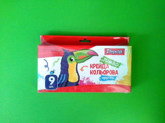 Канц 20 Крейда кольова 9 шт. JUMBO ”1В” /400447/ ”Zoo Land” (1/6/60), фото 1