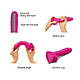 Реалістичний фаллоімітатор Strap-On-Me Sliding Skin Realistic Dieldo Fuchsia - M, ефект рухомої до | Promax, фото 4