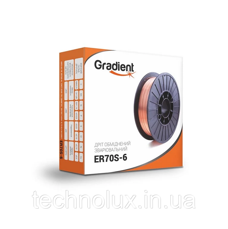 Дріт обміднений GRADIENT ER70S-6 Ø1,6 мм (15 кг)
