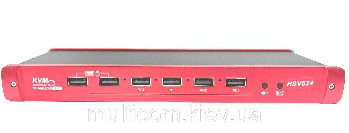 03-05-212. Multi-viewer switcher 4 HDMI входу → 1 HDMI вихід, 4 PC in with USB Control (KVM), 1080p, HSV560