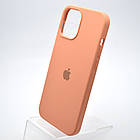 Чохол накладка Silicon Case Full Cover для iPhone 12 Pro Max Peach Персиковий, фото 3