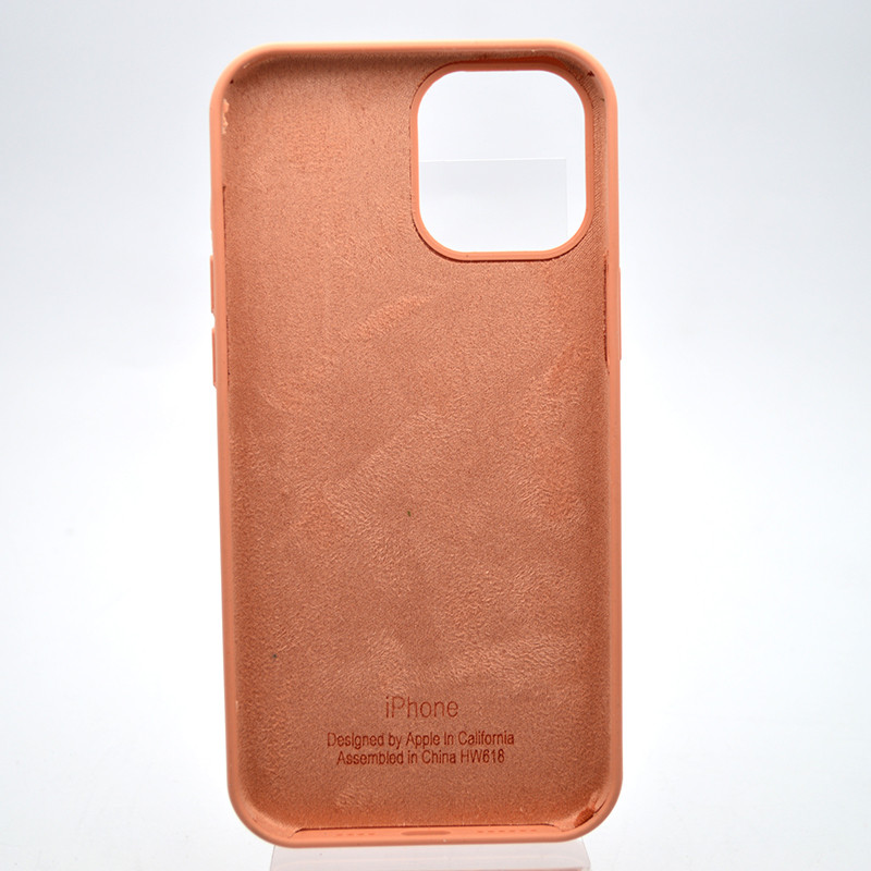 Чохол накладка Silicon Case Full Cover для iPhone 12 Pro Max Peach Персиковий, фото 4