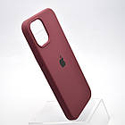 Чохол накладка Silicon Case Full Cover для iPhone 12 Pro Max Maroon Бордовий, фото 2