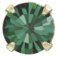 Пришивні стрази в цапах Preciosa (Чехія) ss40 Emerald/золото