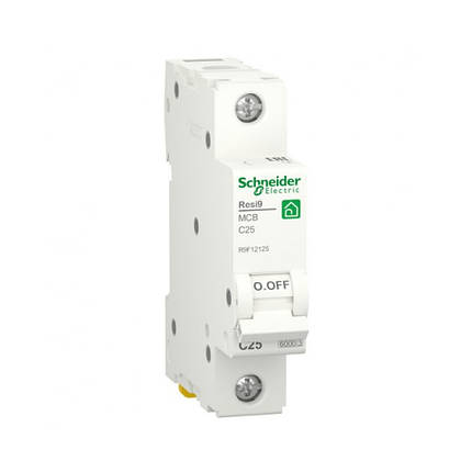 Автоматичний вимикач Schneider Electric Resi 9 6кА С 1p 25A C R9F12125, фото 1