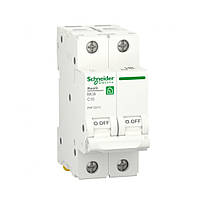 Автоматический выключатель Schneider Electric Resi 9 6кА С 2p 10A C R9F12210