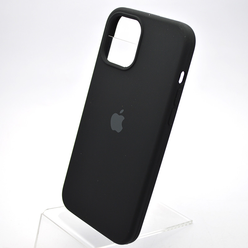 Чохол накладка Silicon Case Full Cover для iPhone 12 Pro Max Black Чорний, фото 2