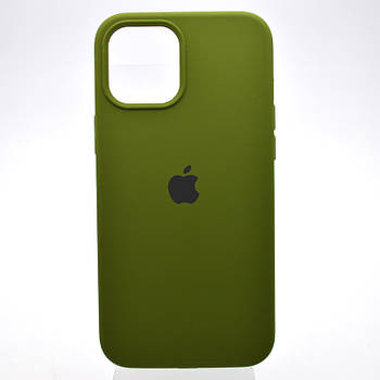 Чохол накладка Silicon Case Full Cover для iPhone 12 Pro Max Army Green Зелений