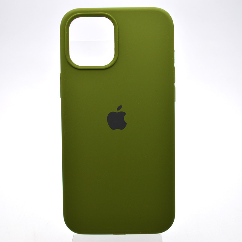 Чохол накладка Silicon Case Full Cover для iPhone 12 Pro Max Army Green Зелений, фото 1